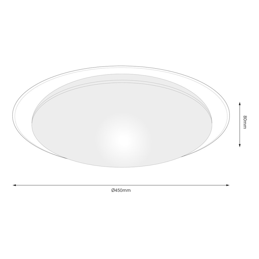 Candeeiro de tecto LED dimerizável SONIC LED/35W/230V 3000-6000K diâmetro 45 cm branco + controlo remoto