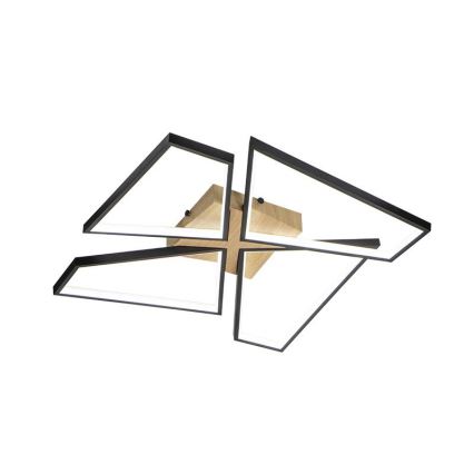 Luminária de teto LED dimmerizável LED/115W/230V 3000-6500K castanho/preto + comando à distância