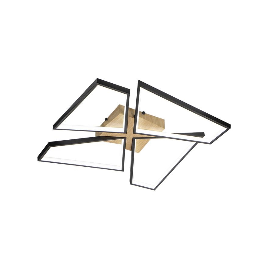 Luminária de teto LED dimmerizável LED/115W/230V 3000-6500K castanho/preto + comando à distância