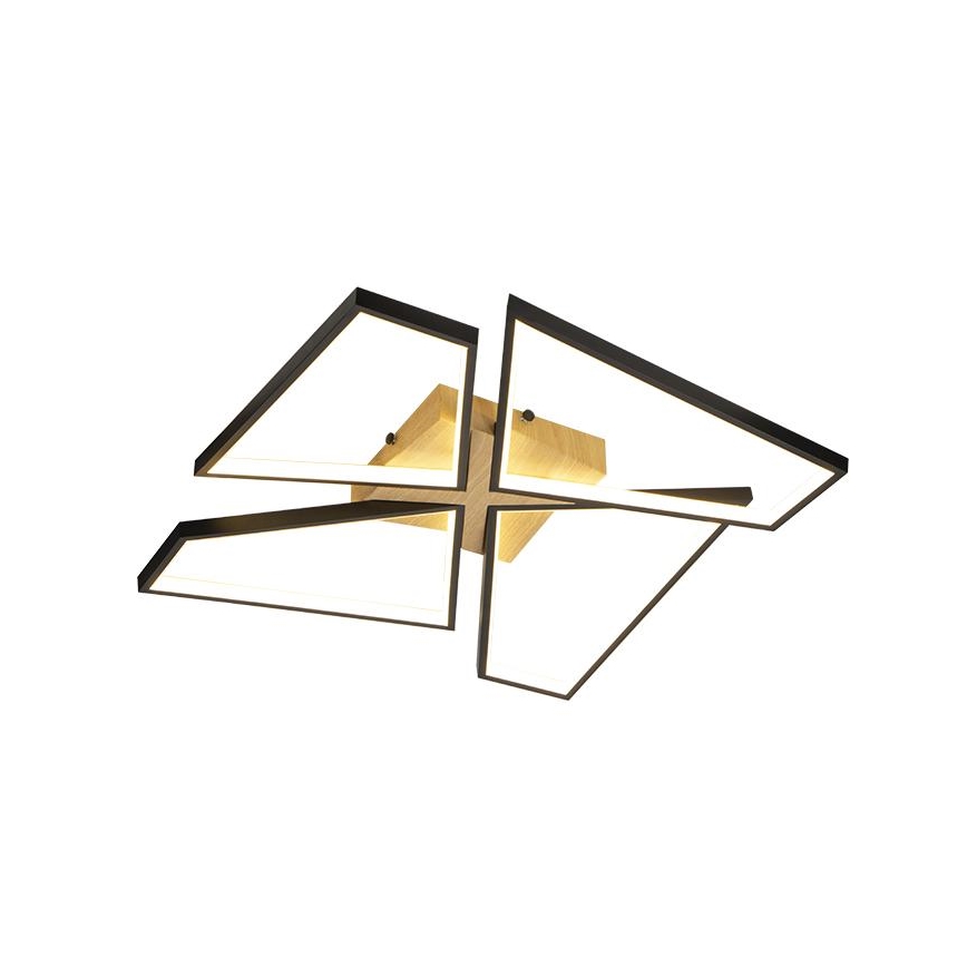 Luminária de teto LED dimmerizável LED/115W/230V 3000-6500K castanho/preto + comando à distância