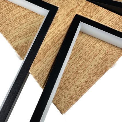 Luminária de teto LED dimmerizável LED/115W/230V 3000-6500K castanho/preto + comando à distância