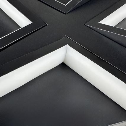 Luminária de teto LED dimmerizável LED/115W/230V 3000-6500K preta + controlo remoto