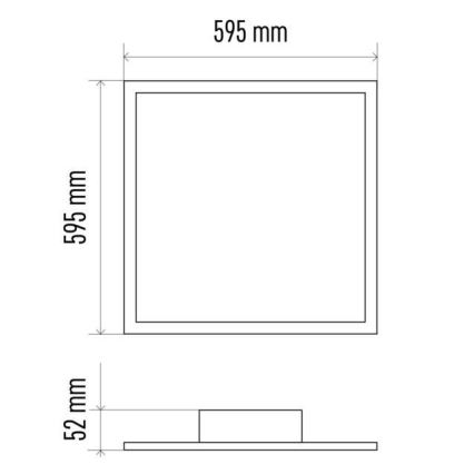 Luminária de teto LED dimmerizável LED/40W/230V 2700K-6000K quadrada + comando à distância