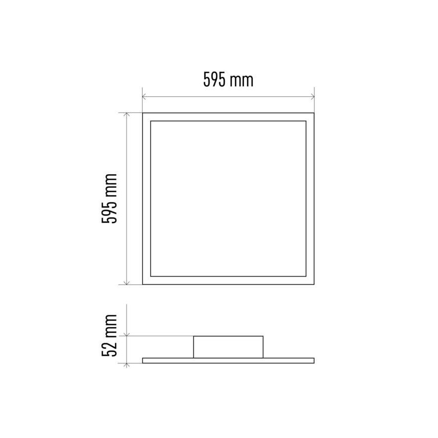 Luminária de teto LED dimmerizável LED/40W/230V 2700K-6000K quadrada + comando à distância