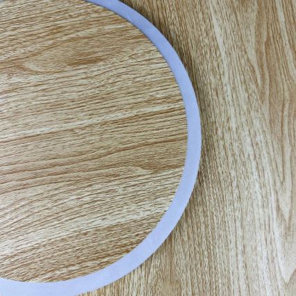 Luminária de teto LED dimmerizável LED/65W/230V 3000-6500K castanha + controlo remoto