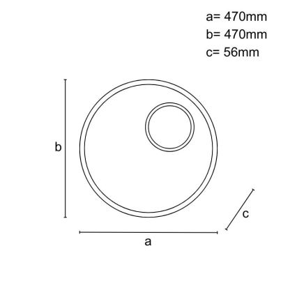 Luminária de teto LED dimmerizável LED/65W/230V 3000-6500K castanha + controlo remoto