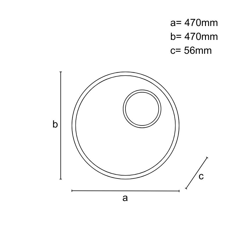 Luminária de teto LED dimmerizável LED/65W/230V 3000-6500K castanha + controlo remoto