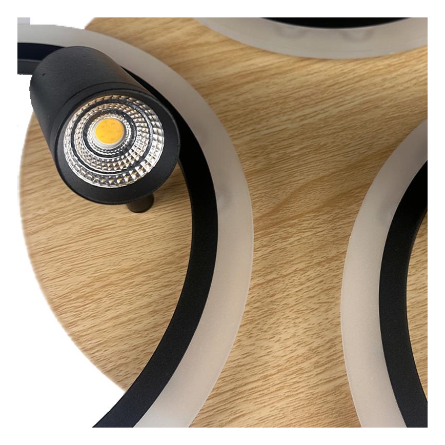 Luminária de teto LED dimmerizável LED/70W/230V 3000-6500K preto/marrom + comando à distância