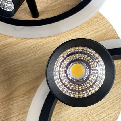 Luminária de teto LED dimmerizável LED/70W/230V 3000-6500K preto/marrom + comando à distância