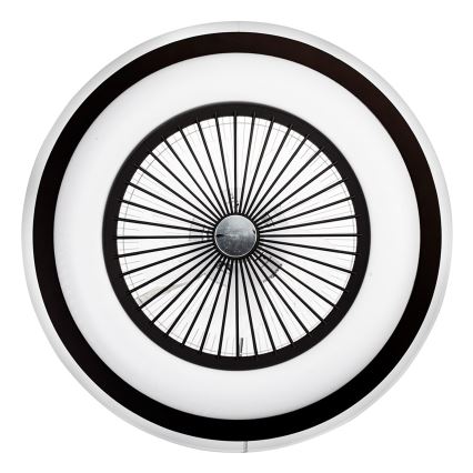 Luminária de teto LED dimmerizável com ventilador ZEPHYR LED/48W/230V 3000-6000K preta + controlo remoto