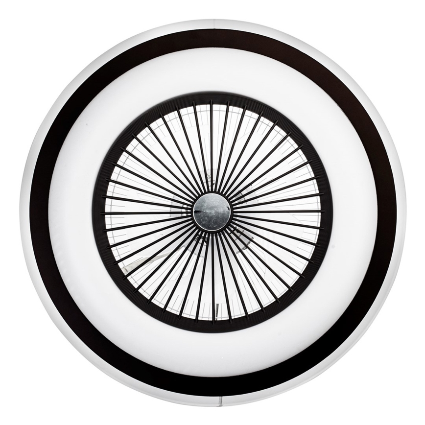 Luminária de teto LED dimmerizável com ventilador ZEPHYR LED/48W/230V 3000-6000K preta + controlo remoto