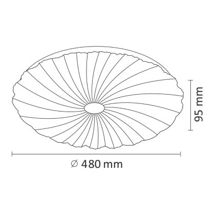 Luminária de teto LED dimmerizável FLOWER LED/36W/230V + controlo remoto