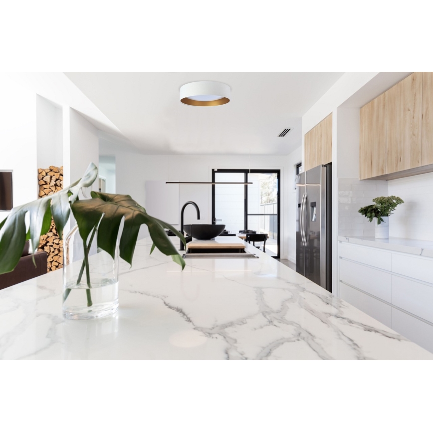 Luminária de teto LED dimmerizável SMART GALAXY LED/24W/230V diâmetro 44 cm branco/dourado 3000-6500K + controlo remoto