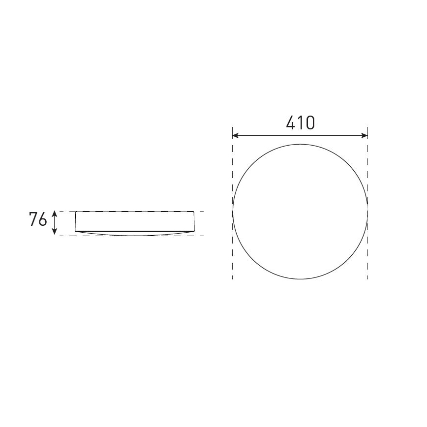 Luminária de teto LED dimmerizável para banheiro VARIO LUMO LED/22/32W/230V 3000/4000/5700K diâmetro 41 cm IP44 preta