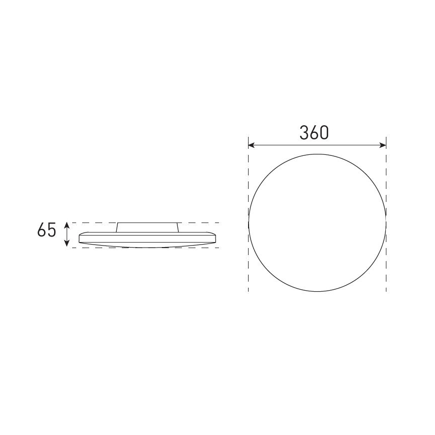 Luminária de teto LED dimmerizável para banheiro VARIO NOVA LED/13/18W/230V 3000/4000/5700K diâmetro 36 cm IP44 branco