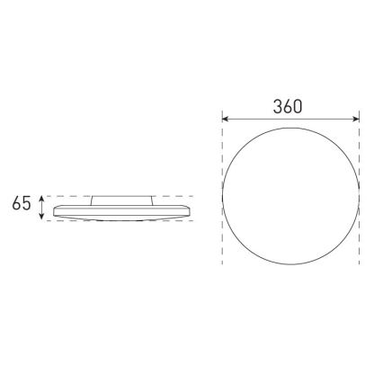 Luminária de teto LED dimmerizável para banheiro VARIO NOVA LED/13/18W/230V 3000/4000/5700K diâmetro 36 cm IP44 preta
