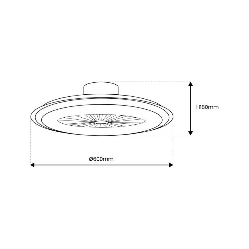 Luminária de teto LED dimmerizável com ventilador ZEPHYR LED/48W/230V 3000-6000K dourada + controlo remoto