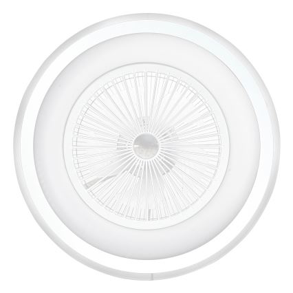 Luminária de teto LED dimmerizável com ventilador ZONDA LED/48W/230V 3000-6000K branca + controlo remoto