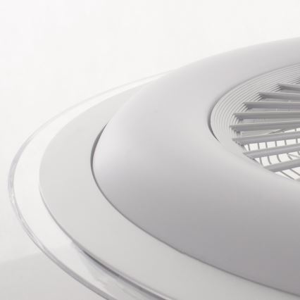 Luminária de teto LED dimmerizável com ventilador ZONDA LED/48W/230V 3000-6000K prata + controlo remoto