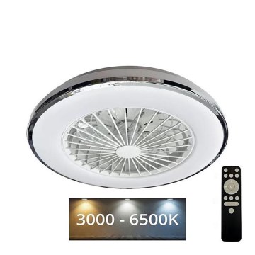 Luminária de teto LED dimmerizável com ventilador OPAL LED/48W/230V 3000-6500K + controlo remoto