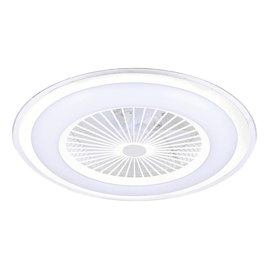 Luminária de teto LED dimmerizável com ventilador ZONDA LED/48W/230V 3000-6000K branca + controlo remoto