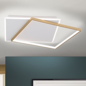 Luminária de teto LED dimmerizável EMANUEL LED/50W/230V branco/dourado