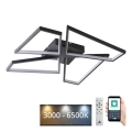 Luminária de teto LED dimmerizável LED/115W/230V 3000-6500K preta + controlo remoto