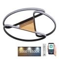 Luminária de teto LED dimmerizável LED/75W/230V 3000-6500K marrom/preto + controlo remoto