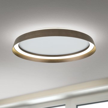 Luminária de teto LED dimmerizável MANTA LED/38W/230V 2700/3000/4000K diâmetro 45 cm marrom