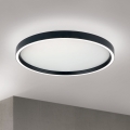 Luminária de teto LED dimmerizável MASCA LED/36W/230V 2700/3350/4000K diâmetro 40 cm preta