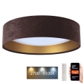 Luminária de teto LED dimmerizável SMART GALAXY LED/36W/230V diâmetro 55 cm 2700-6500K Wi-Fi Tuya castanho/dourado + comando à distância