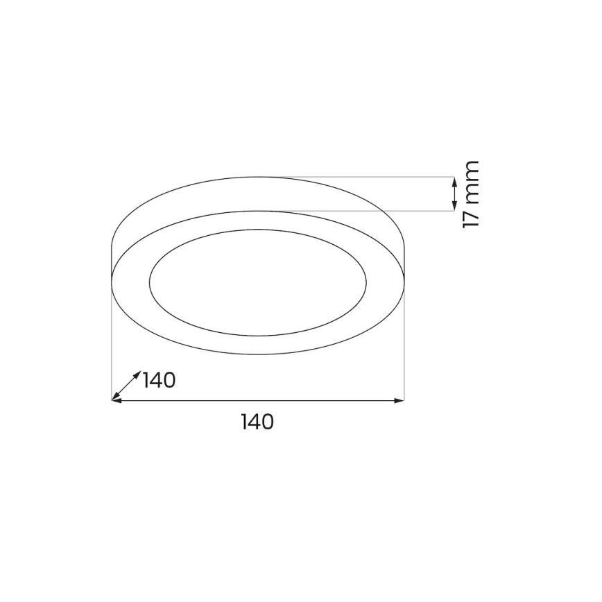 Luminária de teto LED EVORA, 6W, 230V, 3000/4000/6000K, Ø 14 cm, branca