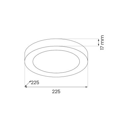 Luminária de teto LED EVORA LED/18W/230V 3000/4000/6000K, Ø 22,5 cm, branca