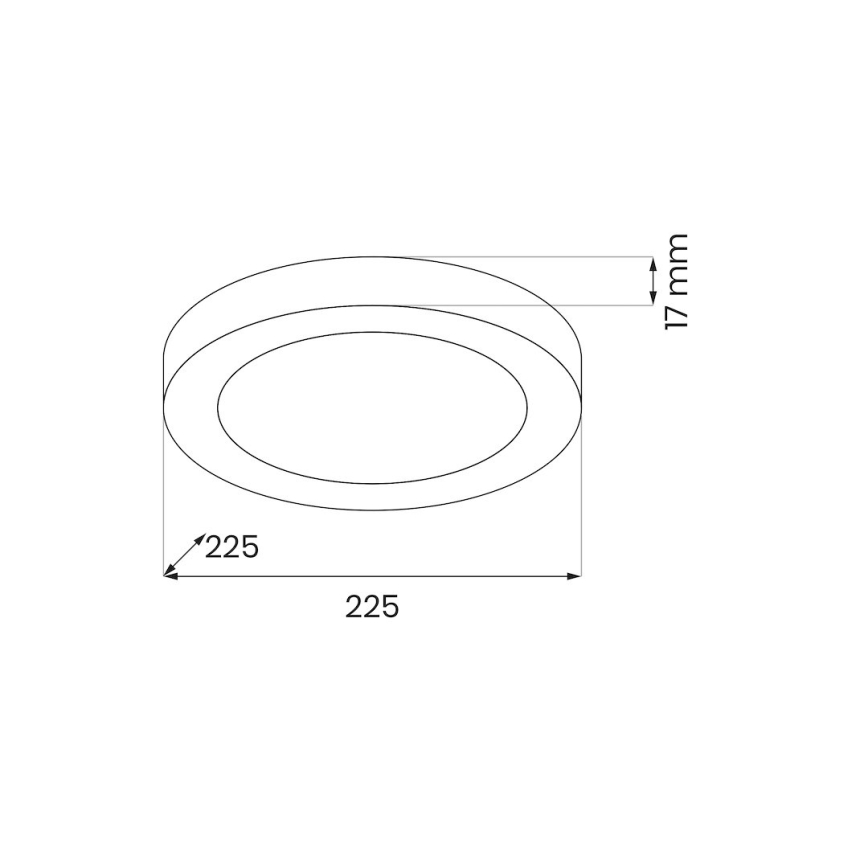Luminária de teto LED EVORA LED/18W/230V 3000/4000/6000K, Ø 22,5 cm, branca