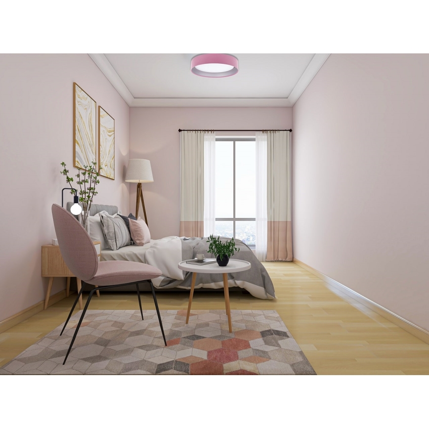 Luminária de Teto LED GALAXY LED/24W/230V diâmetro 44 cm rosa/prata