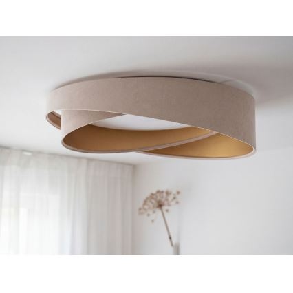 Luminária de teto LED GALAXY MODERN LED/24W/230V Ø 55 cm bege/dourada