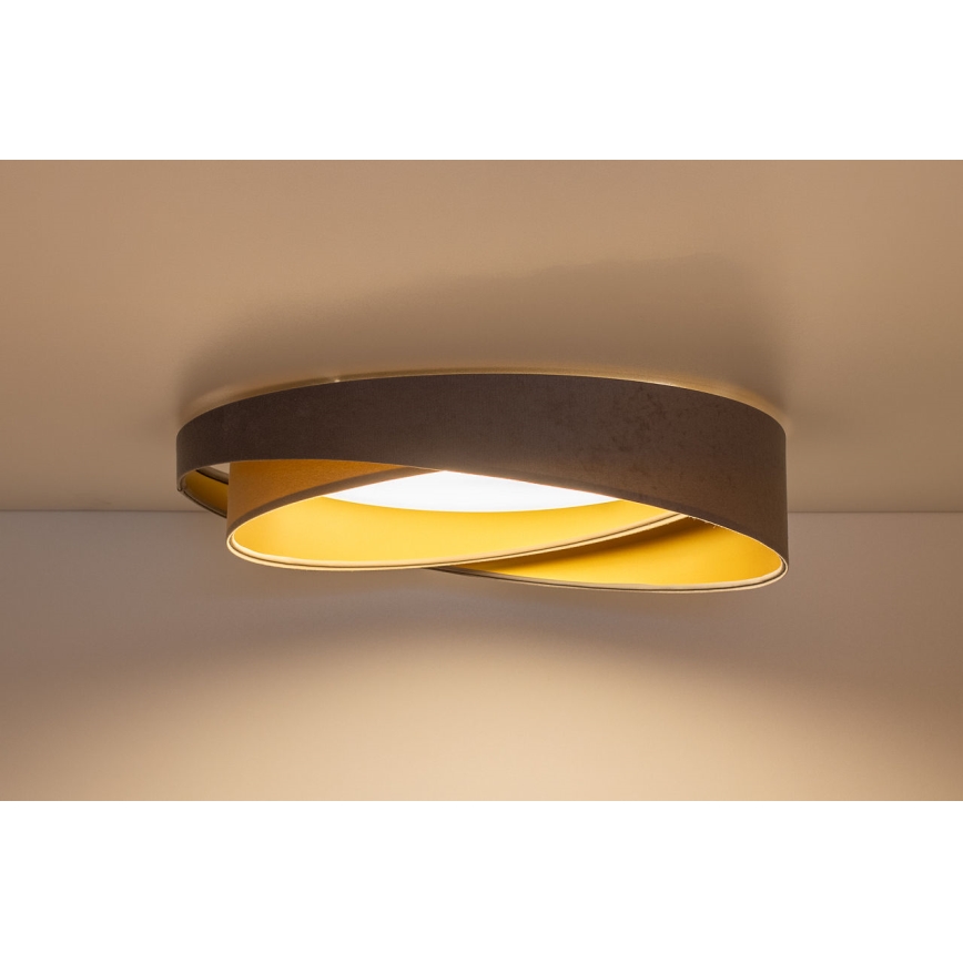 Luminária de teto LED GALAXY MODERN LED/24W/230V Ø 55 cm cinzenta/bege/dourada