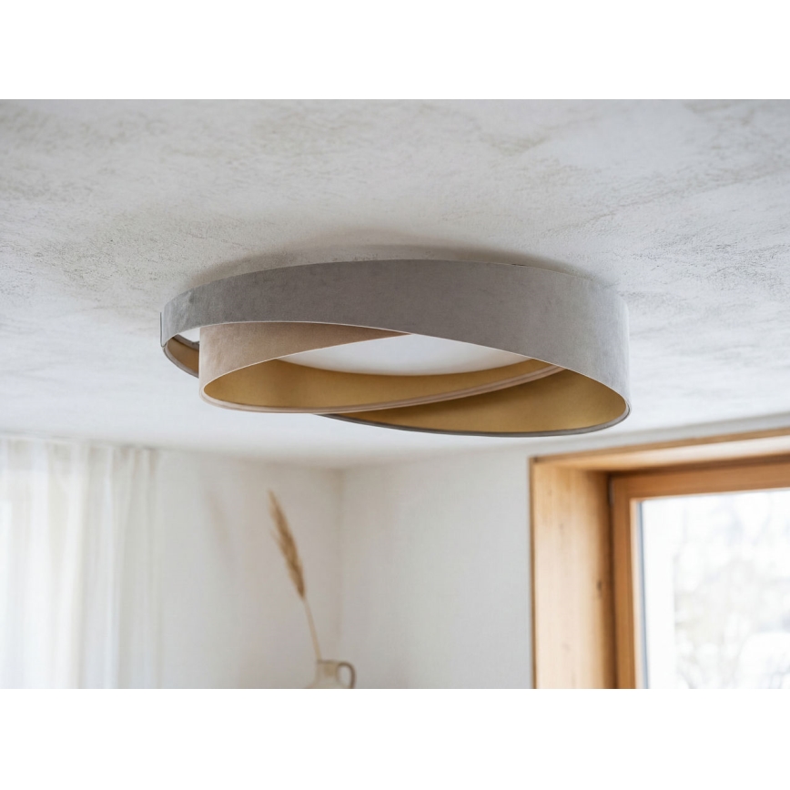 Luminária de teto LED GALAXY MODERN LED/24W/230V Ø 55 cm cinzenta/bege/dourada