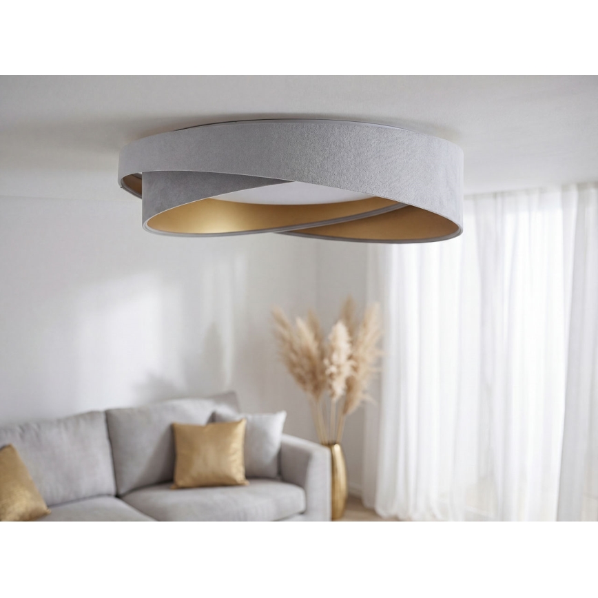 Luminária de teto LED GALAXY MODERN LED/24W/230V Ø 55 cm cinzento/dourado