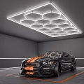 Luminária de teto LED HEXAGON LED/696W/85-265V 6500K 484x243 cm CRI 90 IP44 branca