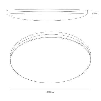 Luminária de tecto HUGO LED/21/32/42W/230V 3000/4000/6500K Ø 45 cm IP54 preta