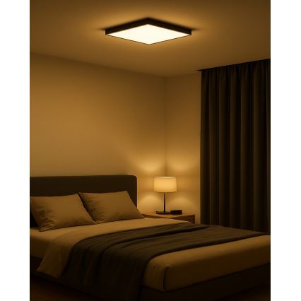 Luminária de teto LED LED/32W/230V 3000/4000/6500K 40x40 cm preta