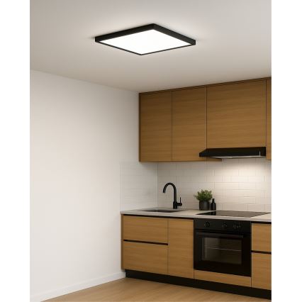 Luminária de teto LED LED/32W/230V 3000/4000/6500K 40x40 cm preta