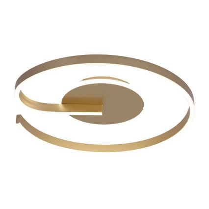 Luminária de teto LED LORENZO, 22 W, 230 V, diâmetro 50 cm, dourada