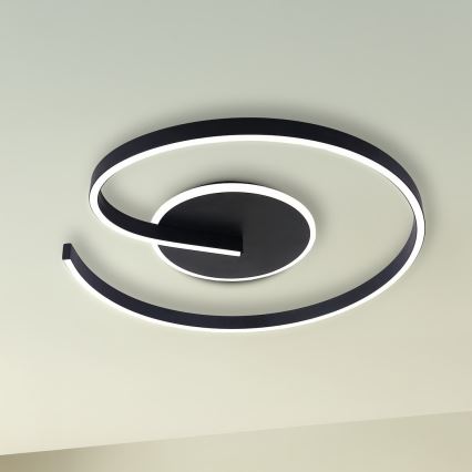 Luminária de teto LED LORENZO LED/22W/230V Ø 50 cm preta