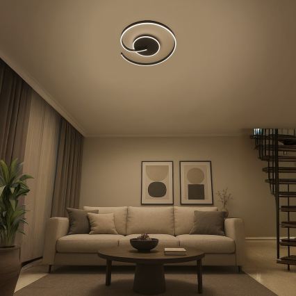 Luminária de teto LED LORENZO LED/22W/230V Ø 50 cm preta