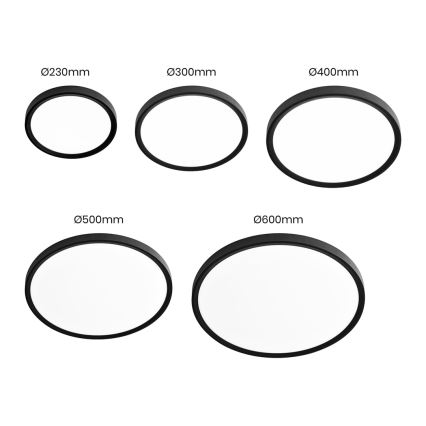 Luminária de Teto LED MAQ LED/32W/230V 3000/4000/6500K IP40 preta