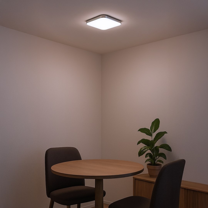 Luminária de teto LED NEMO LED/11W/230V 26x26 cm cromado polido