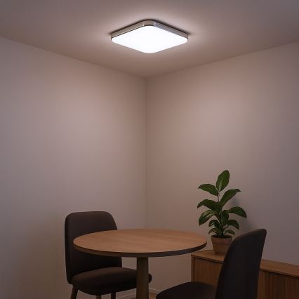 Luminária de teto LED NEMO LED/36W/230V 50x50 cm cromado brilhante
