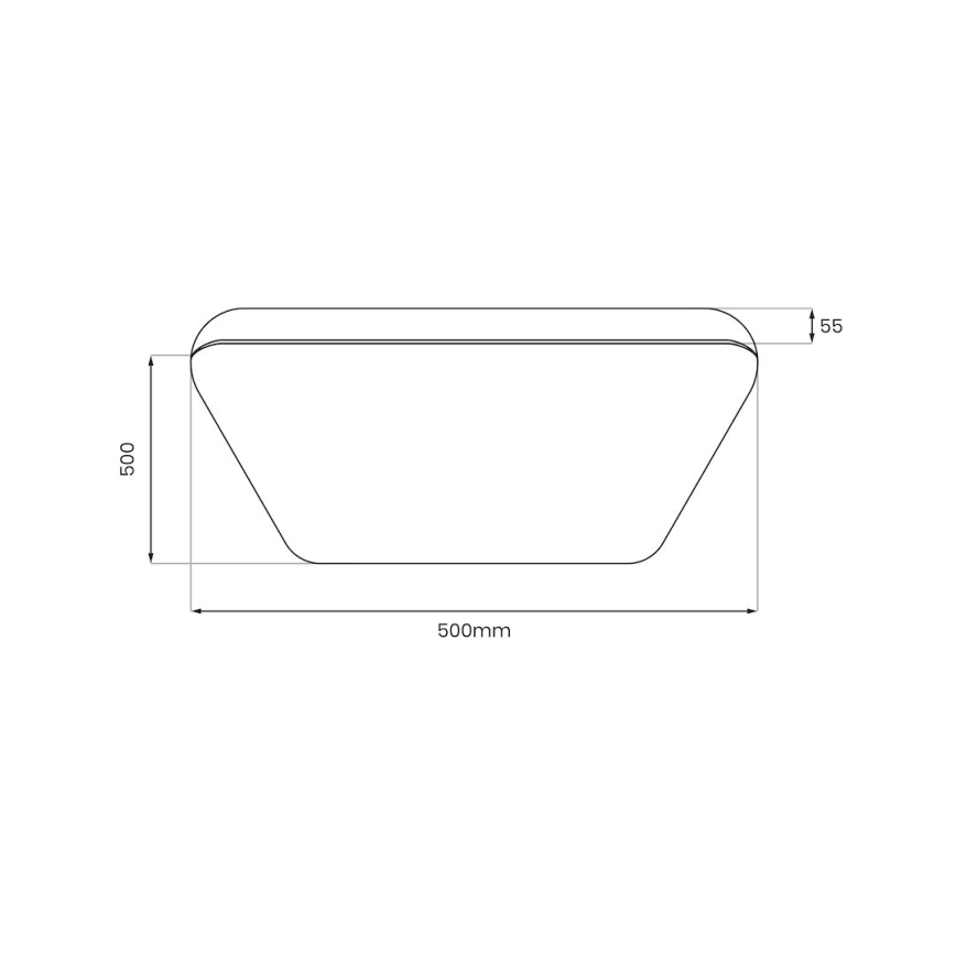 Luminária de teto LED NEMO LED/36W/230V 50x50 cm cromado brilhante